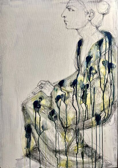 LA DONNA IN VESTAGLIA - a Paint Artowrk by LABOH